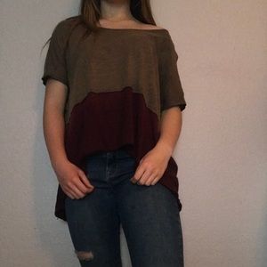 Free people off the shoulder short sleeve top